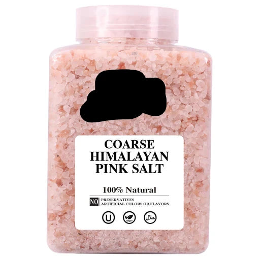 Pink Salt Coarse Large Plastic Jar  - 2.2 lbs (1000g) | Lumina